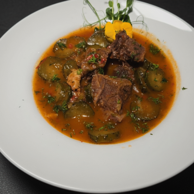 Mancare de castraveti cu carne de vita